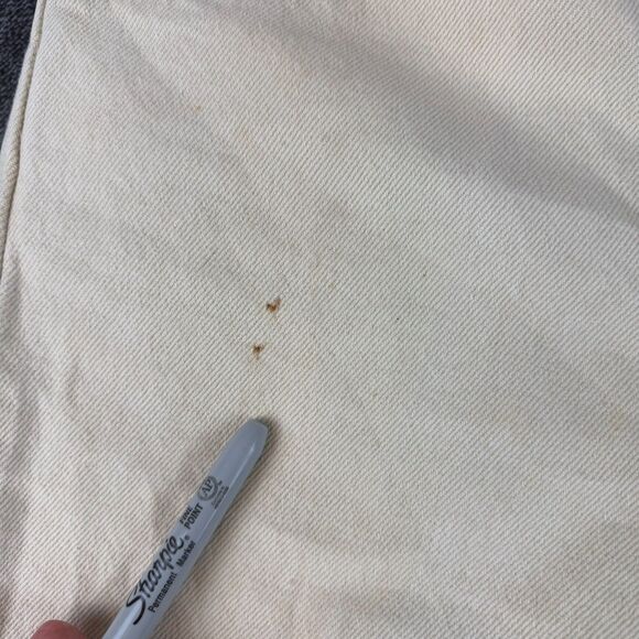 Vtg 90s Levi's 517 Bootcut Orange Tab Men's 33X32 (32X31.5) Cream Made In USA - Picture 4 of 16